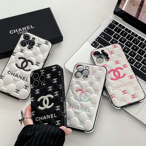 Apple mobile phone case leather double C