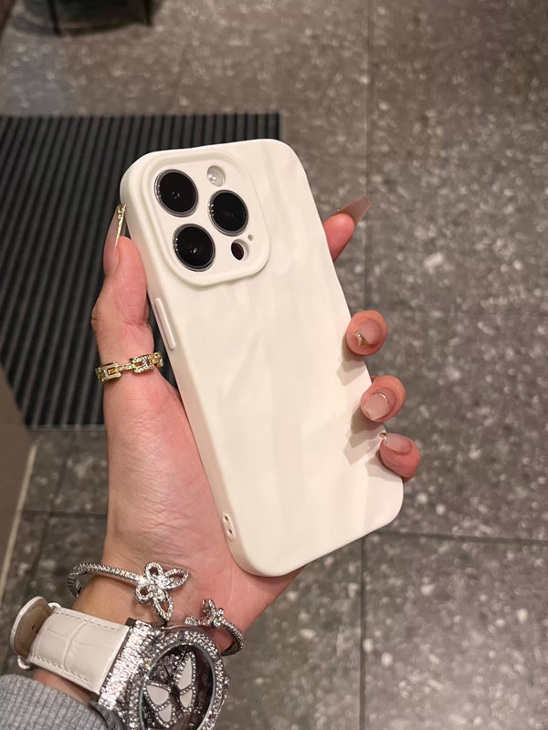 iPhone プレミアム肌触りプリーツ携帯電話ケース フルカバーソフトケース 落下防止保護ケース