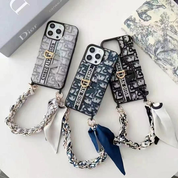 Apple phone case with card holder side opening bracelet