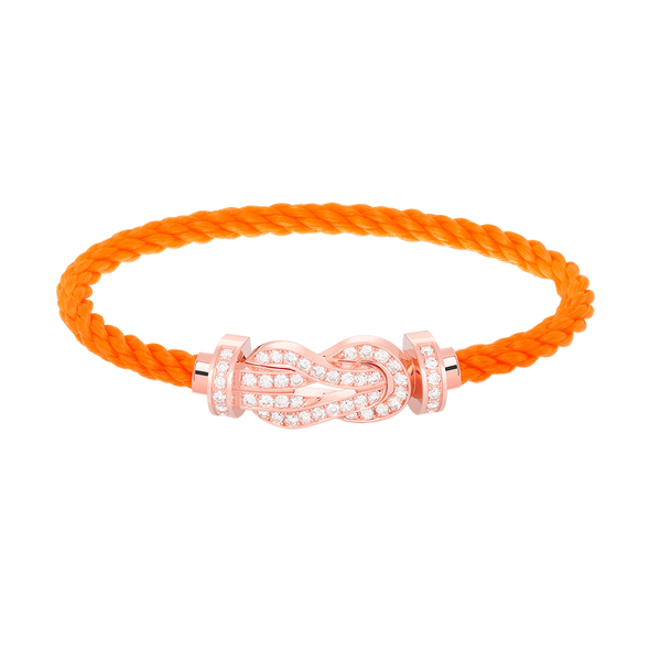 ˇFashion StreetˇCHANCE LARGE 8 FIGURE BUCKLE FULL DIAMOND BRACELET ROSE GOLD
