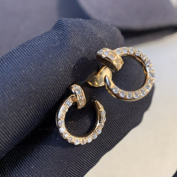 ˇFashion StreetˇJUSTE EARRINGS GOLD DIAMONDS