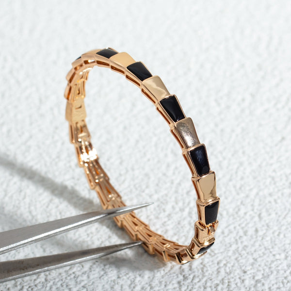 ˇFashion StreetˇSERPENTI BRACELET PINK GOLD ONYX