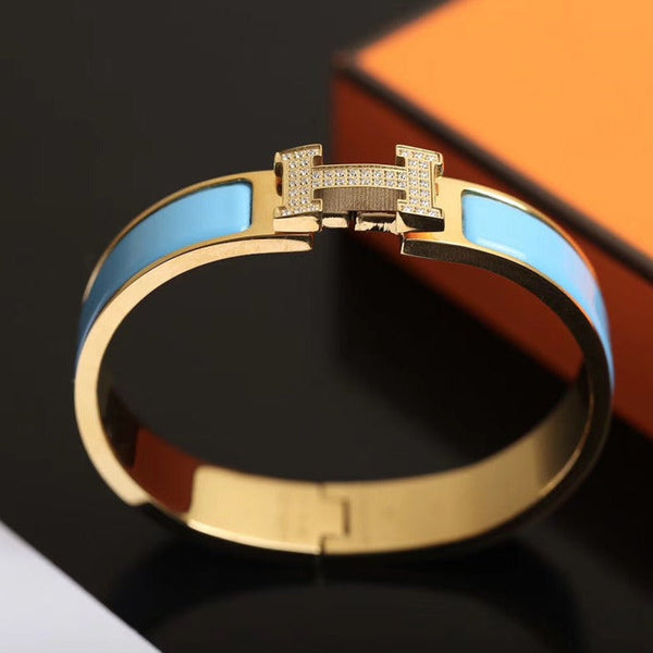 ˇFashion StreetˇH CLOUD BLUE BRACELET GOLD DIAMOND