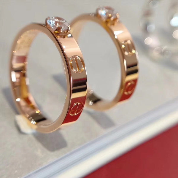 ˇFashion StreetˇLOVE RING 3.6MM 1 BIG DIAMOND