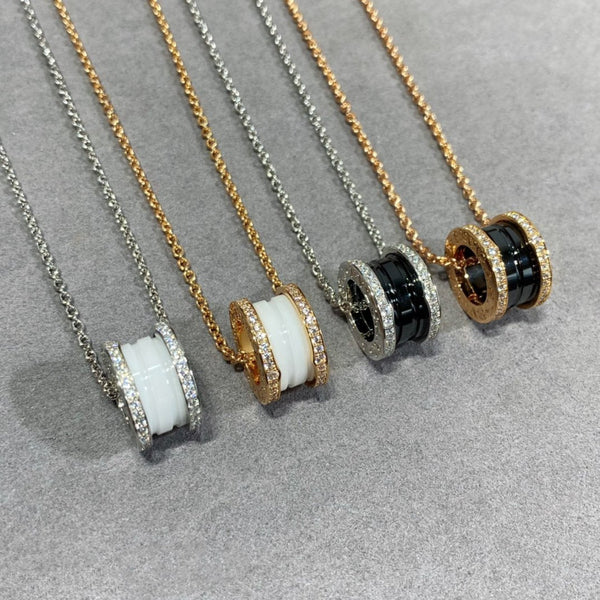 ˇFashion StreetˇZERO 1 DIAMOND CERAMIC NECKLACE