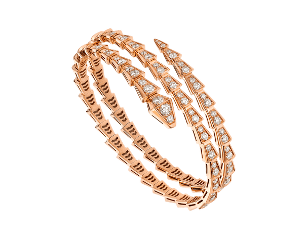 ˇFashion StreetˇSERPENTI BRACELET ROSE GOLD DIAMOND DOUBLE ROW
