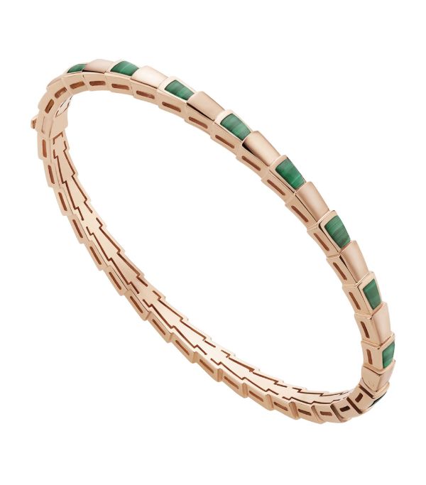 ˇFashion StreetˇSERPENTI BRACELET PINK GOLD MALACHITE