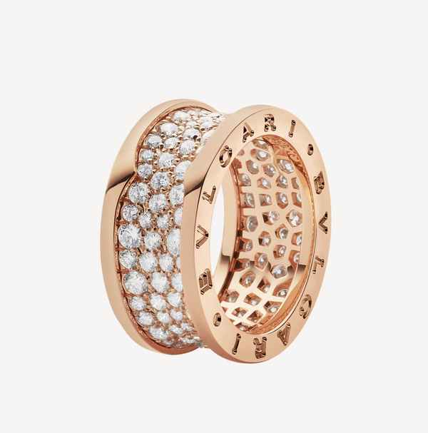 ˇFashion StreetˇZERO 1 WITH PAVED DIAMONDS ON THE SPIRAL RING