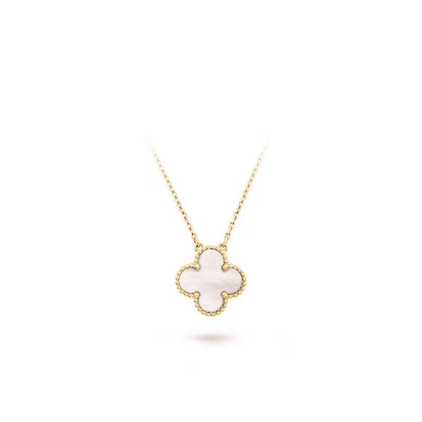 ˇFashion StreetˇCLOVER 15MM MEDIUM WHITE MOP NECKLACE