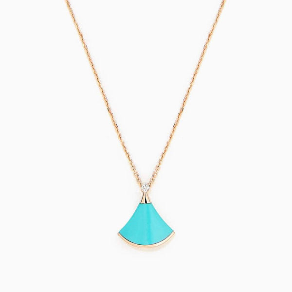 ˇFashion StreetˇDREAM NECKLACE TURQUOISE PINK GOLD