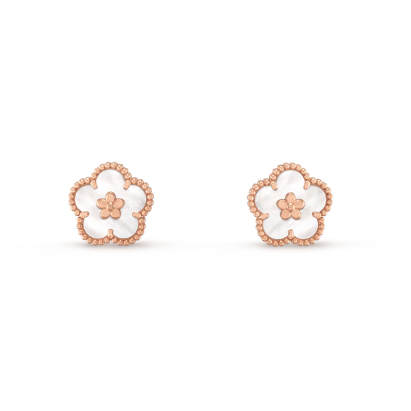 ˇFashion StreetˇLUCKY PINK GOLD WHITE MOP EARRINGS