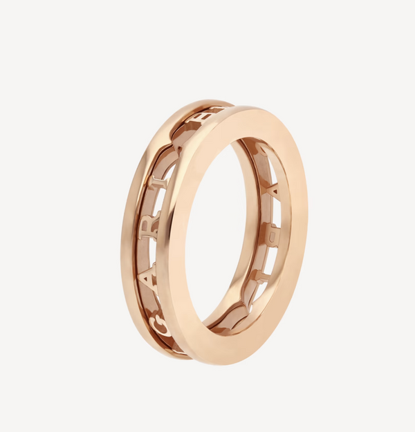 ˇFashion StreetˇZERO 1 ONE-BAND WITH OPENWORK LOGO SPIRAL RING