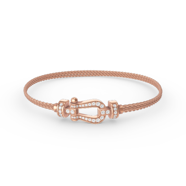 ˇFashion StreetˇFORCE SMALL HORSESHOE  DIAMOND CHAIN ROPE BRACELET