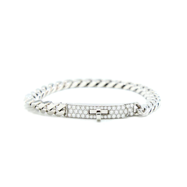 ˇFashion StreetˇKELLY CHAIN SILVER DIAMOND BRACELET
