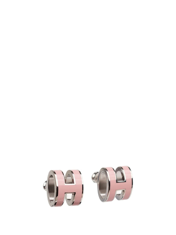 ˇFashion StreetˇMINI POP H SILVER EARRINGS PINK