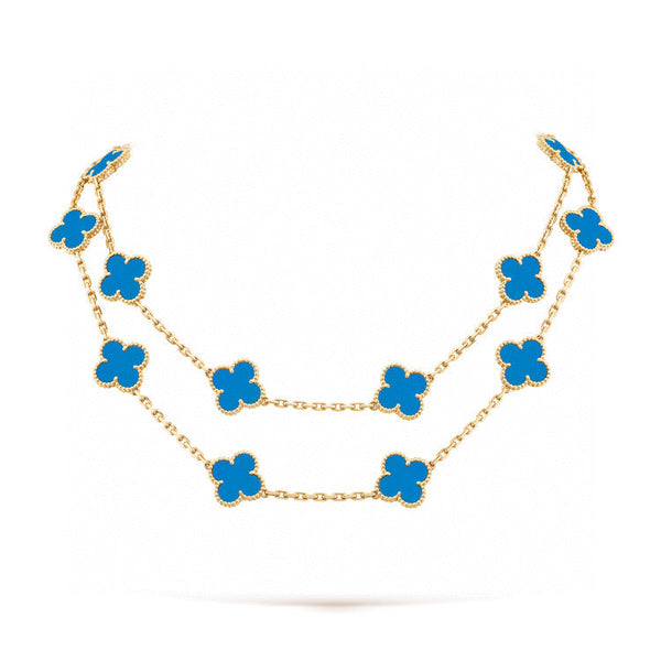 ˇFashion StreetˇCLOVER 20 MOTIFS TURQUOISE GOLD