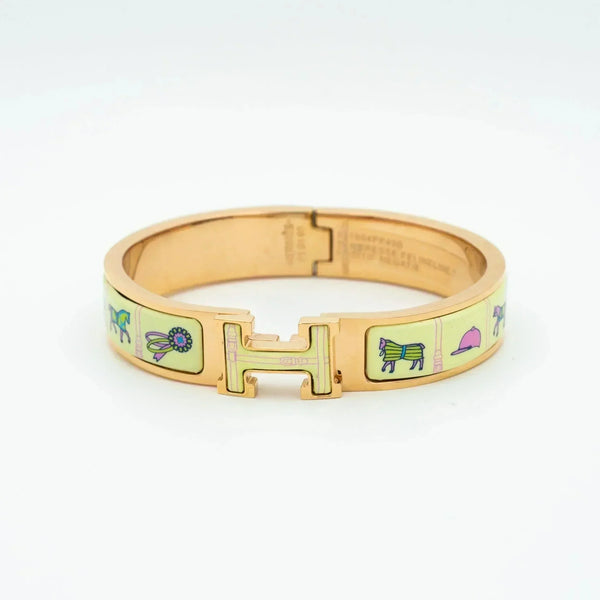 ˇFashion StreetˇH PINK GOLD BRACELET CREAM CERAMIC