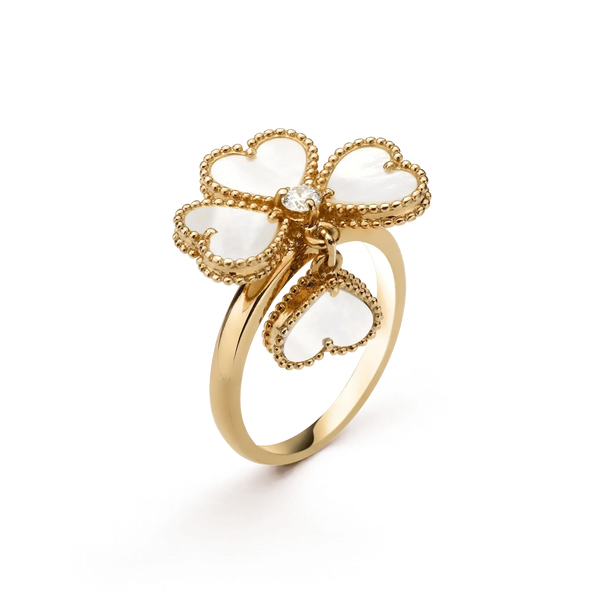 ˇFashion StreetˇSWEET CLOVER WHITE MOP RING