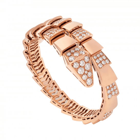 ˇFashion StreetˇSERPENTI WIDE BRACELET PINK GOLD DIAMOND