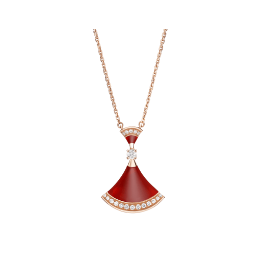 ˇFashion StreetˇDREAM NECKLACE CARNELIAN DIAMOND