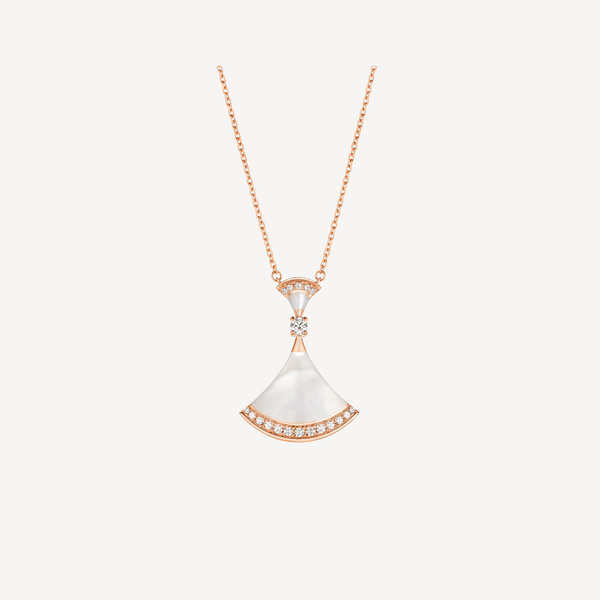 ˇFashion StreetˇDREAM NECKLACE MOP PINK GOLD DIAMOND