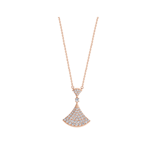 ˇFashion StreetˇDREAM NECKLACE PINK GOLD FULL DIAMOND