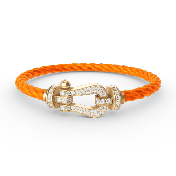ˇFashion StreetˇFORCE LARGE HORSESHOE FULL DIAMOND BRACELET GOLD