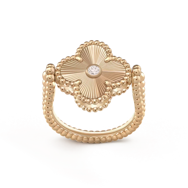 ˇFashion StreetˇCLOVER RIVERSIBLE ROSE GOLD RING