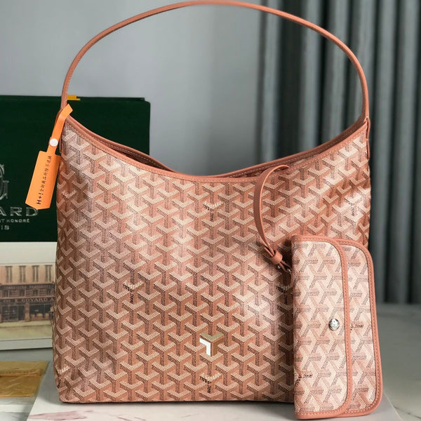 HOBO BOHÈME 42 IN MANHATTAN PINK GOYARDINE CANVAS AND LAMBSKIN