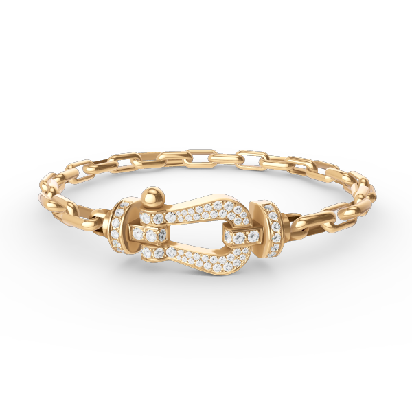 ˇFashion StreetˇFORCE LARGE HORSESHOE CLASP  METAL BRACELET