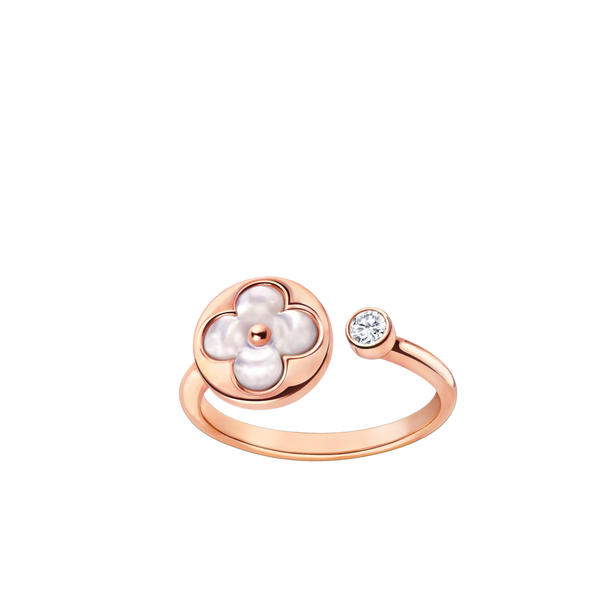 ˇFashion StreetˇSUN 1 DIAMOND PINK MOP RING