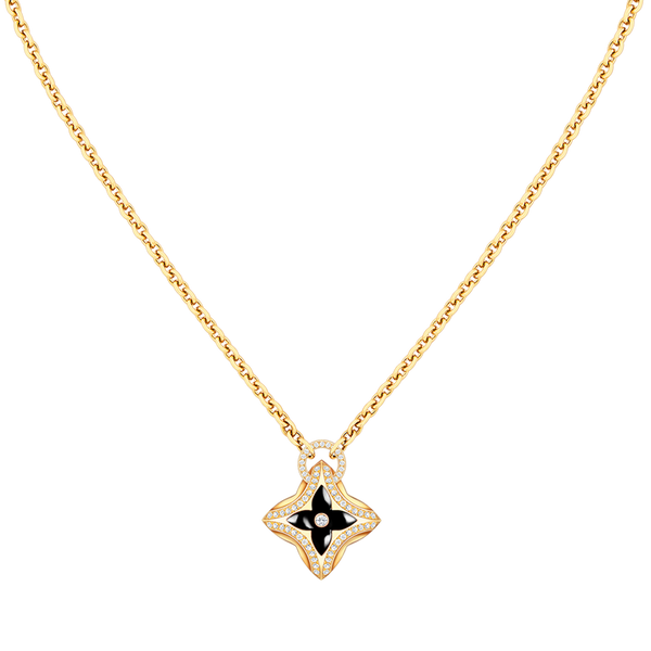 ˇFashion StreetˇSTAR PEDANT PINK GOLD DIAMOND NECKLACE