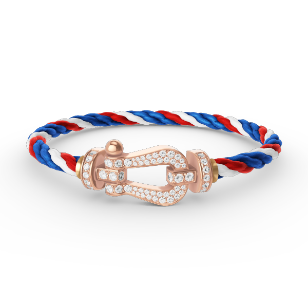 ˇFashion StreetˇFORCE LARGE HORSESHOE FULL DIAMOND BRACELET ROSE GOLD