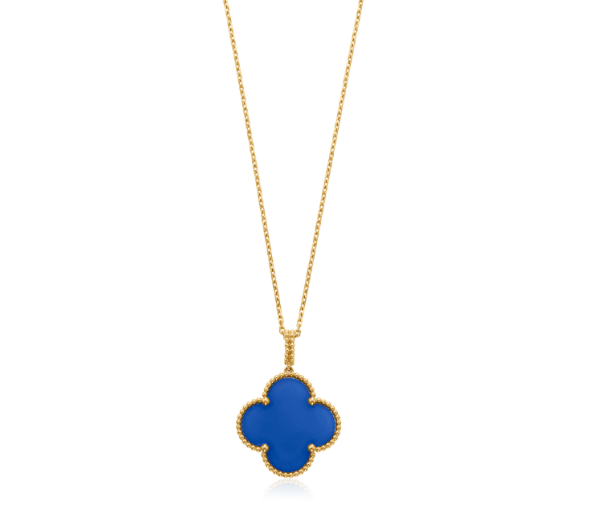 ˇFashion StreetˇCLOVER 25MM NECKLACE TURQUOISE ROSE GOLD