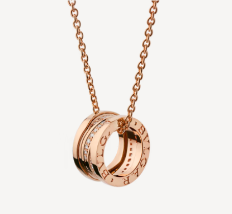 ˇFashion StreetˇZERO 1 PINK GOLD DIAMOND NECKLACE