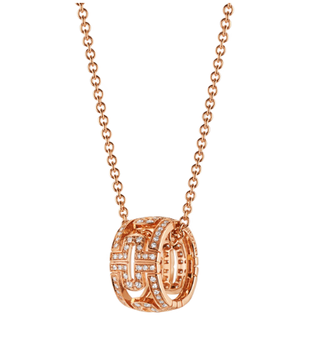 ˇFashion StreetˇPARENTESI NECKLACE PINK GOLD DIAMOND