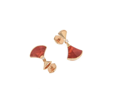 ˇFashion StreetˇDREAM Carnelian PINK GOLD EARRINGS
