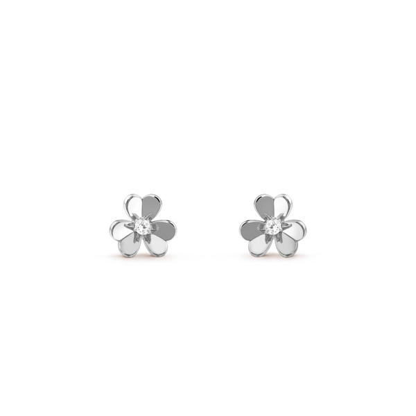 ˇFashion StreetˇFRIVOLE MINI SILVER FLOWER EARRINGS