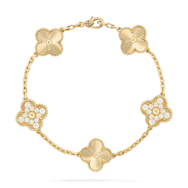 ˇFashion StreetˇCLOVER BRACELET 5 MOTIFS DIAMOND