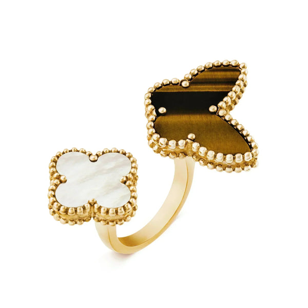 ˇFashion StreetˇLUCKY BETWEEN THE FINGER RING